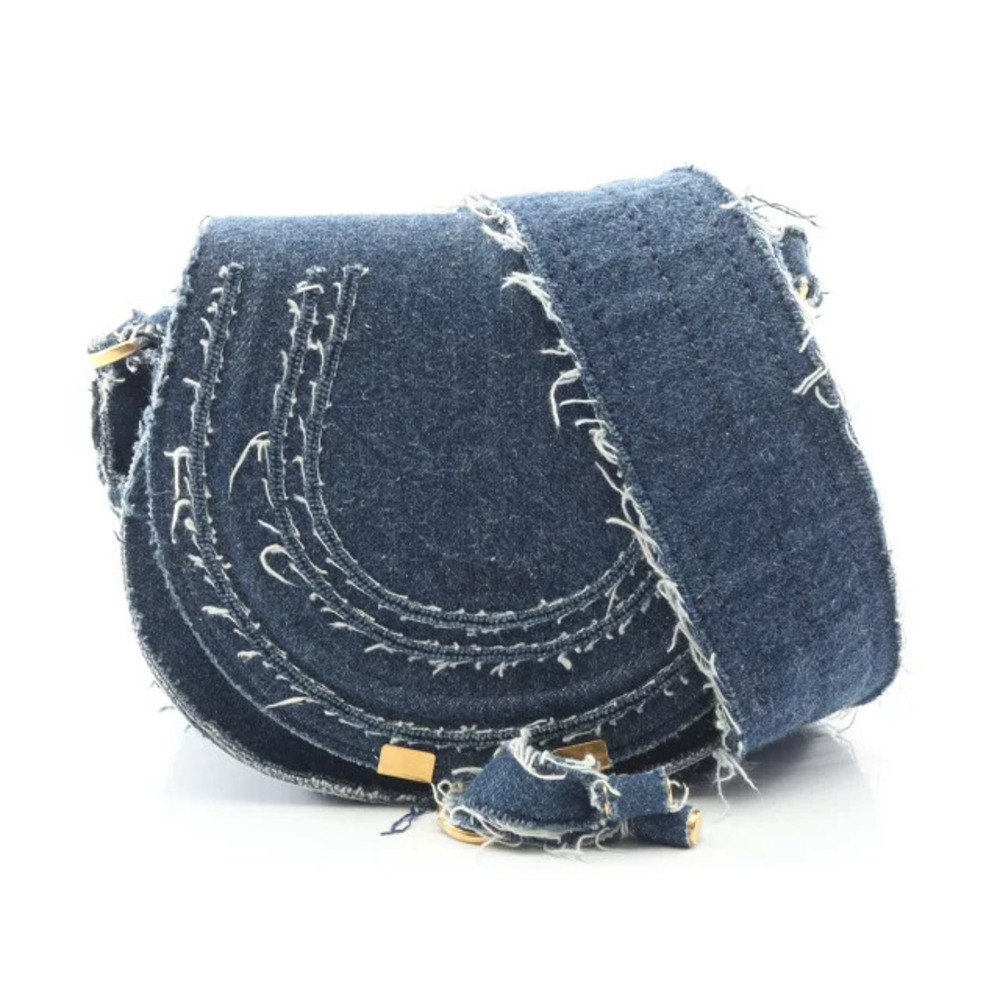 Chloe MARCIE Shoulder Bag Denim Navy Blue